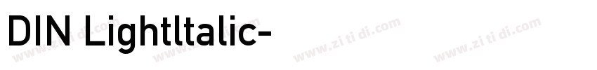 DIN Lightltalic字体转换